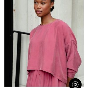 MimuMaxi Slouch Top, Pink Sunset Color (size M)